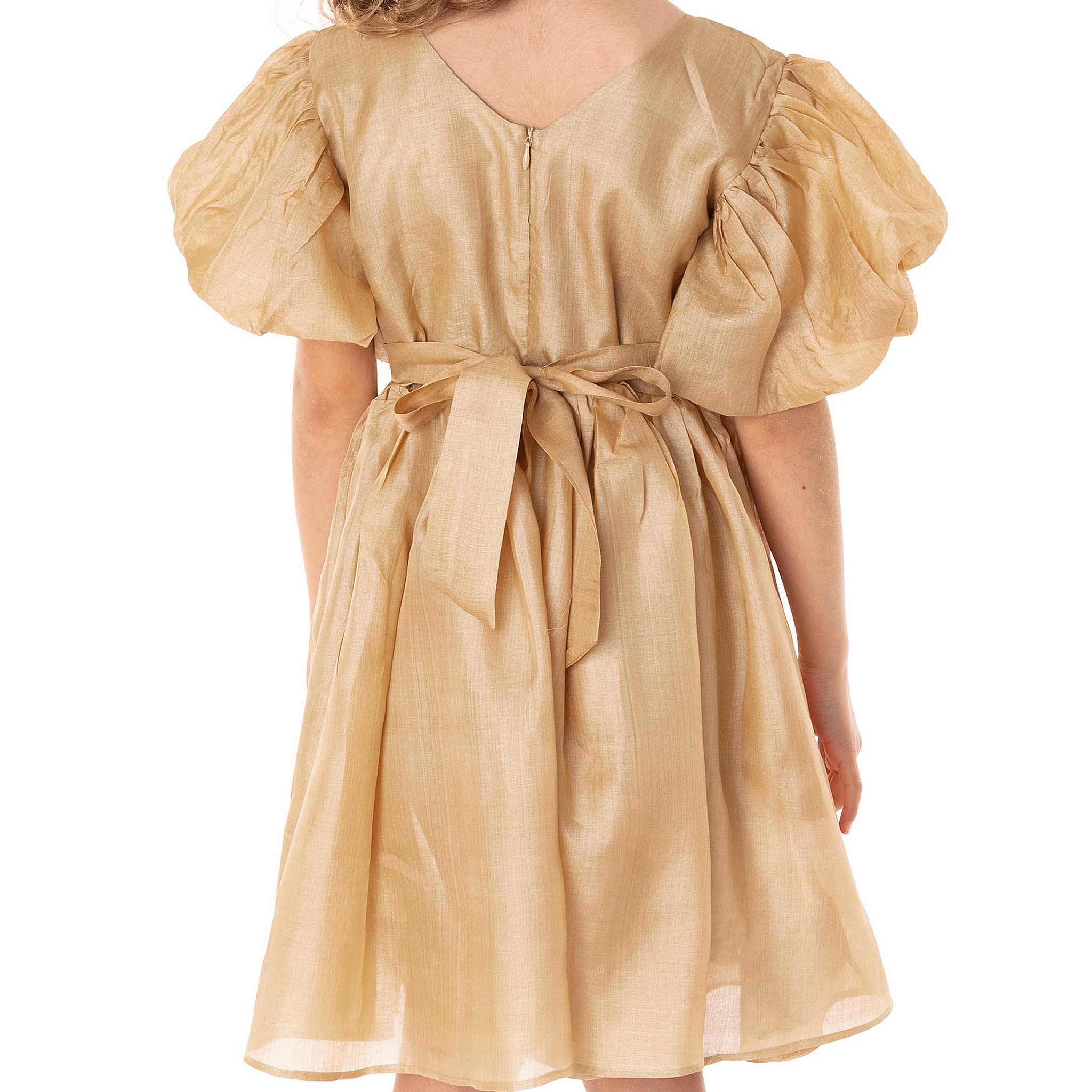 The Seinna Gold - Silk Dress