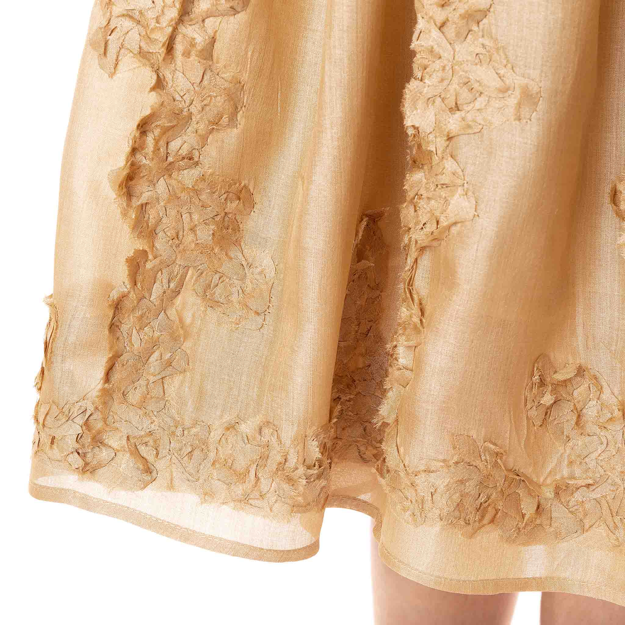 The Seinna Gold - Silk Dress