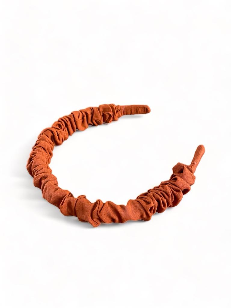 Gathered_tangerine_cotton_headband_Ruhmee_2
