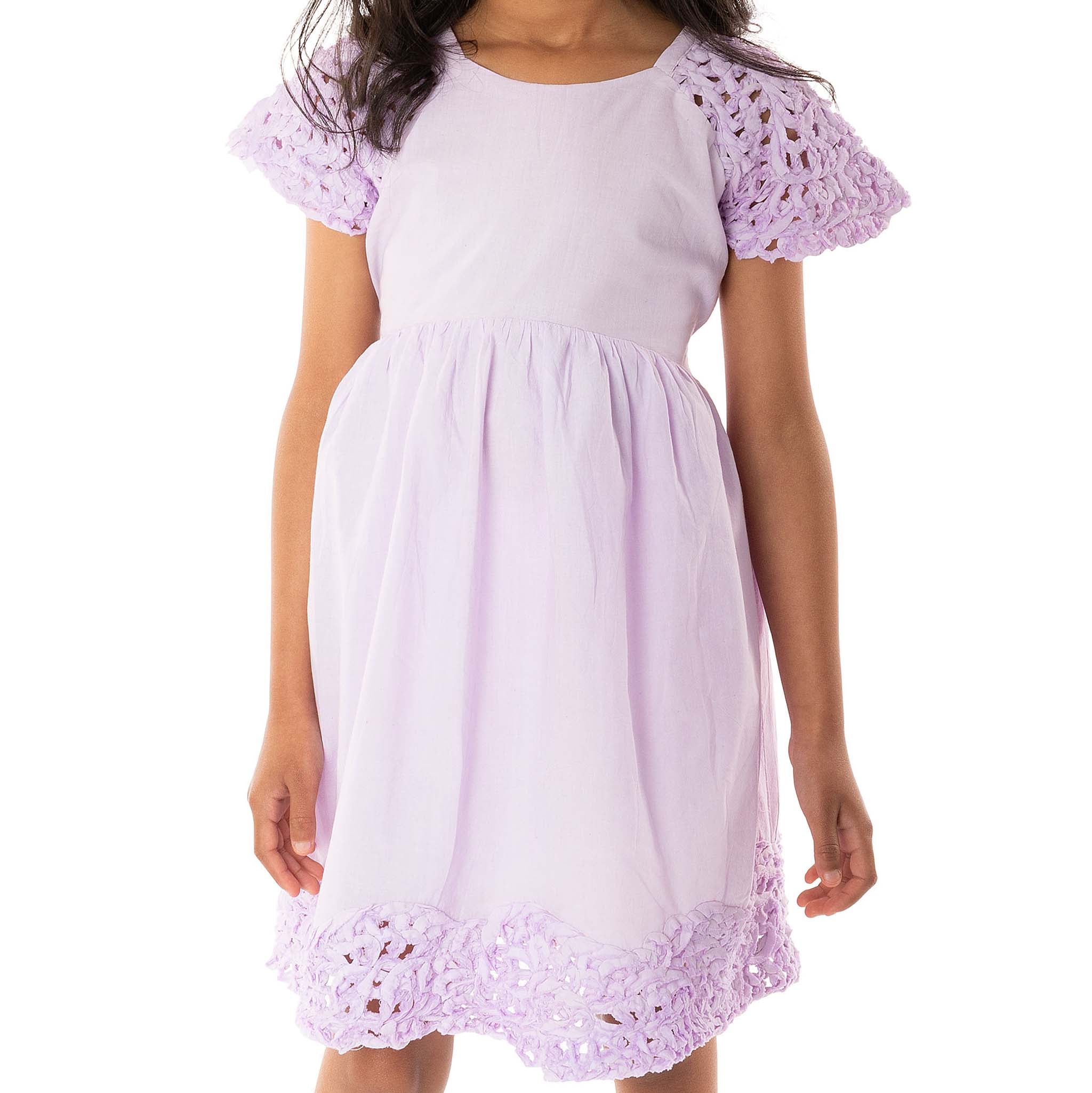 The Willow Violet – Handcrafted Ribbon Embroidered Dress