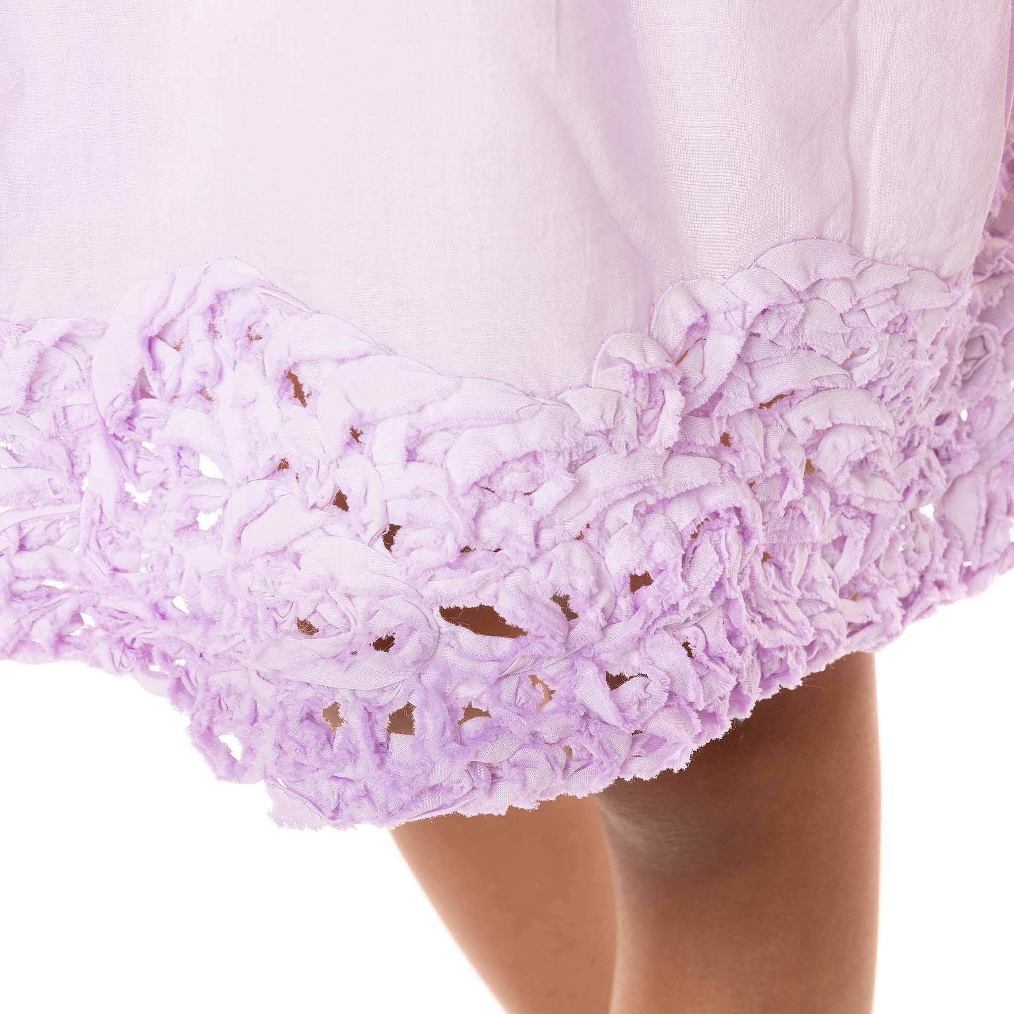The Willow Violet – Handcrafted Ribbon Embroidered Dress