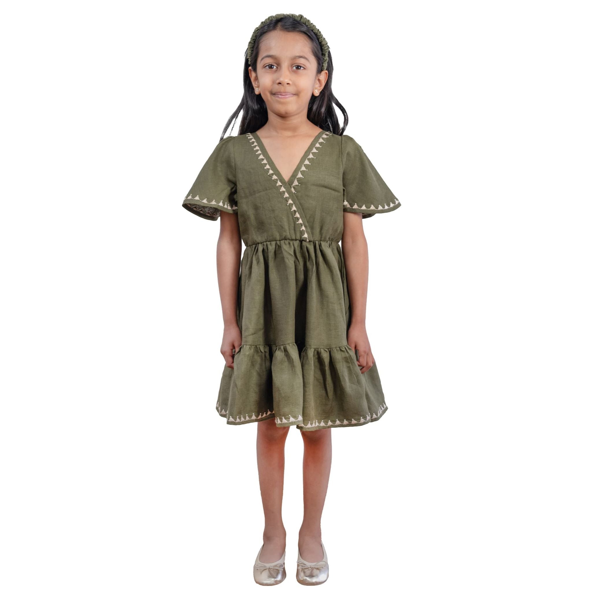 Olive_embroidery_linen_dress_Ruhmee_2