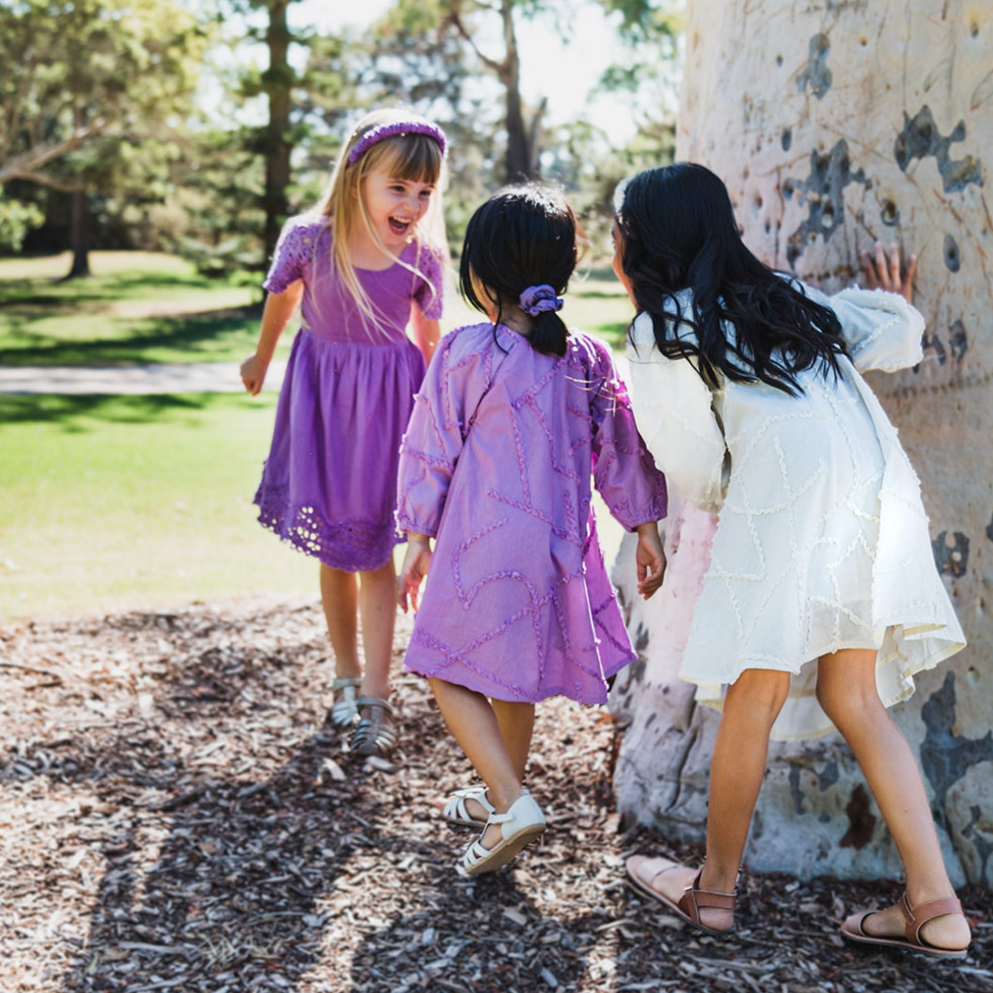 The Willow Magenta - Handcrafted Ribbon Embroidered Dress