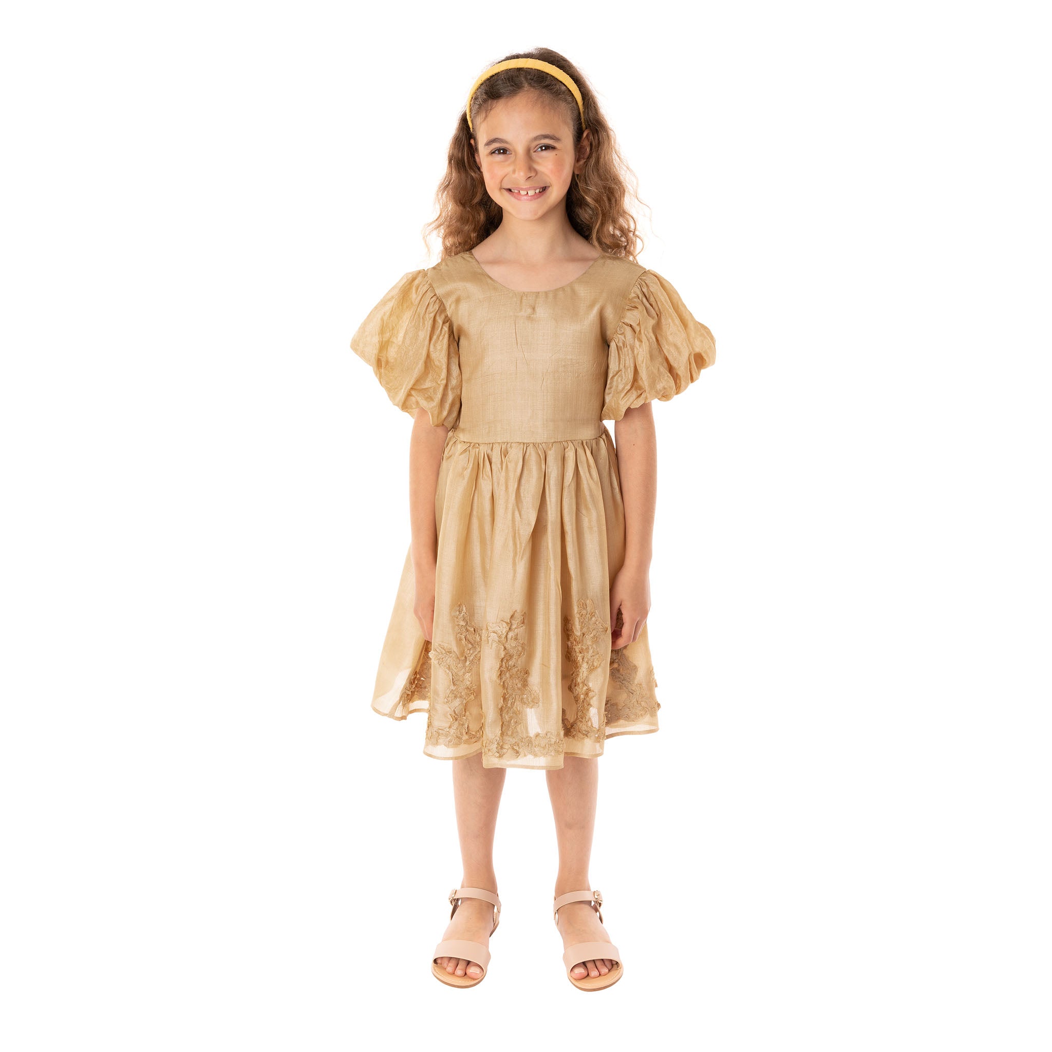 The Seinna Gold - Silk Dress
